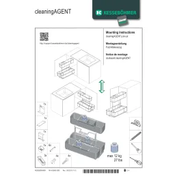 Popolnoma izvlečna košara Cleaning agent K-Line / Siva