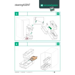 Popolnoma izvlečna košara Cleaning agent K-Line / Siva
