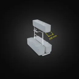 Popolnoma izvlečna košara Cleaning agent K-Line / Siva