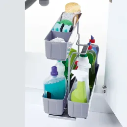 Popolnoma izvlečna košara Cleaning agent K-Line / Siva