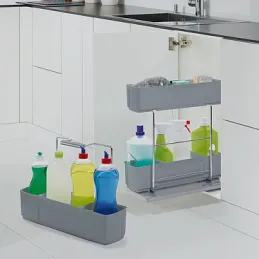 Popolnoma izvlečna košara Cleaning agent K-Line / Siva