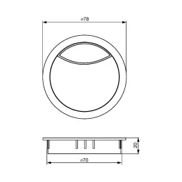 Kabelska uvodnica iz PVC-ja 70 mm / breza