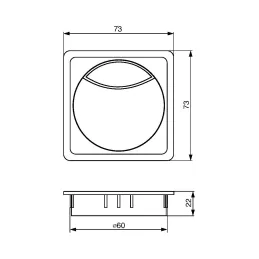Kabelska uvodnica QUADRO PVC / Bukve