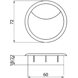 Kabelska uvodnica PVC 60 mm – antracitna