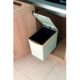 Izvlečni koš za odpadke 300 mm – 1 × 16 l / bela