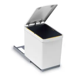Izvlečni koš za odpadke 300 mm – 1 × 16 l / bela