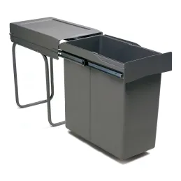 Izvlečni koš za odpadke LINEA 300 mm – 1 × 40 l / antracitna barva