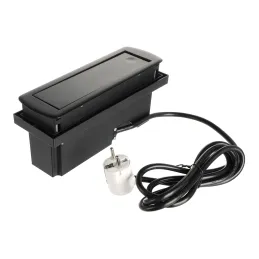 Izskočna električna vtičnica CIZO 2x230 + 2xUSB – FRENCH / črna