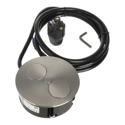 Električna vtičnica Twist 2x 230 V SCHUKO / nerjavno jeklo