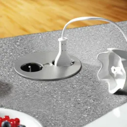 Električna vtičnica Twist 2x 230 V SCHUKO / nerjavno jeklo