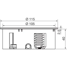 Električna vtičnica Twist 2 × 230 V SCHUKO / mat črna