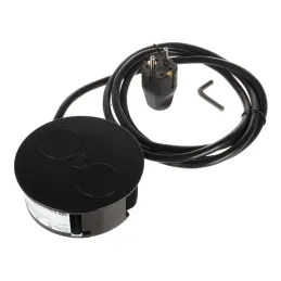 Električna vtičnica Twist 2 × 230 V SCHUKO / mat črna