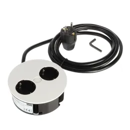 Električna vtičnica Twist 2x 230 V SCHUKO / Bela matirana