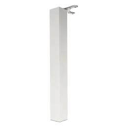 Namizna noga QUADRA 80x80 / Bela sijajna