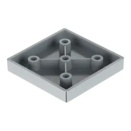 Plastična nogica 10 mm 60 × 60 / Sijajni krom