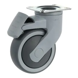 Pohištveno kolesce TENTE z zavoro 5377 – 100 mm / Siva
