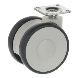 Pohištveno kolesce LINEA 75 mm – brez zavore / svetlo siva RAL 9002