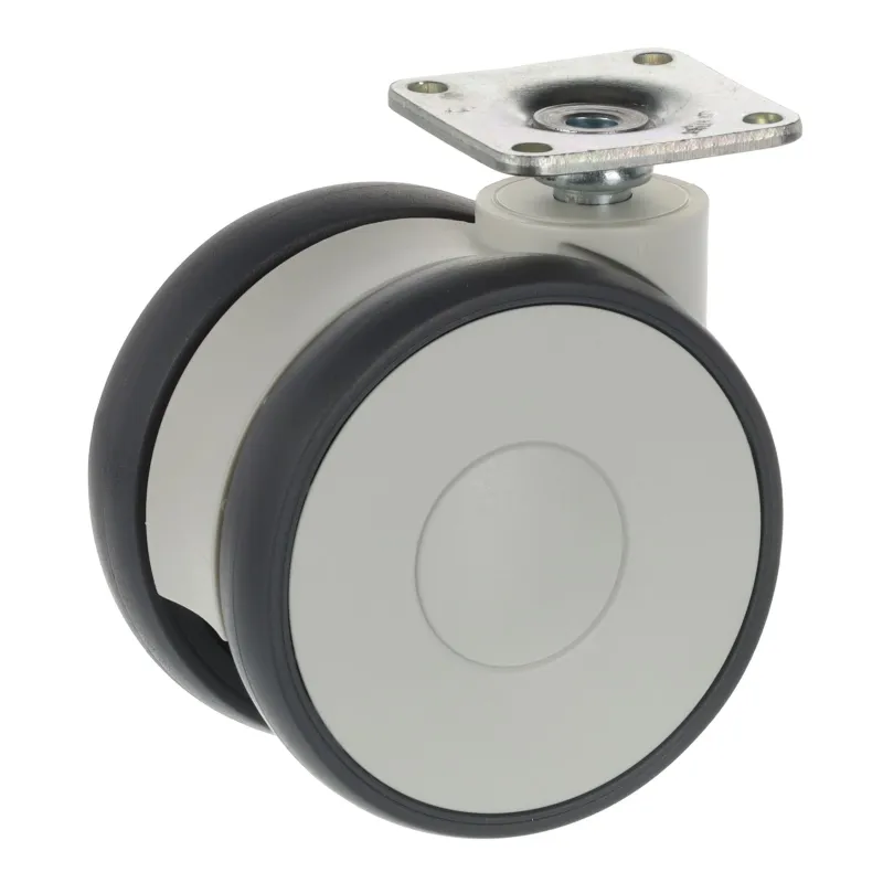 Pohištveno kolesce LINEA 75 mm – brez zavore / svetlo siva RAL 9002