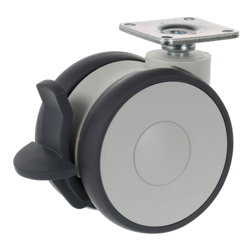 Pohištveno kolesce LINEA 75 mm – z zavoro / svetlo siva RAL 9002
