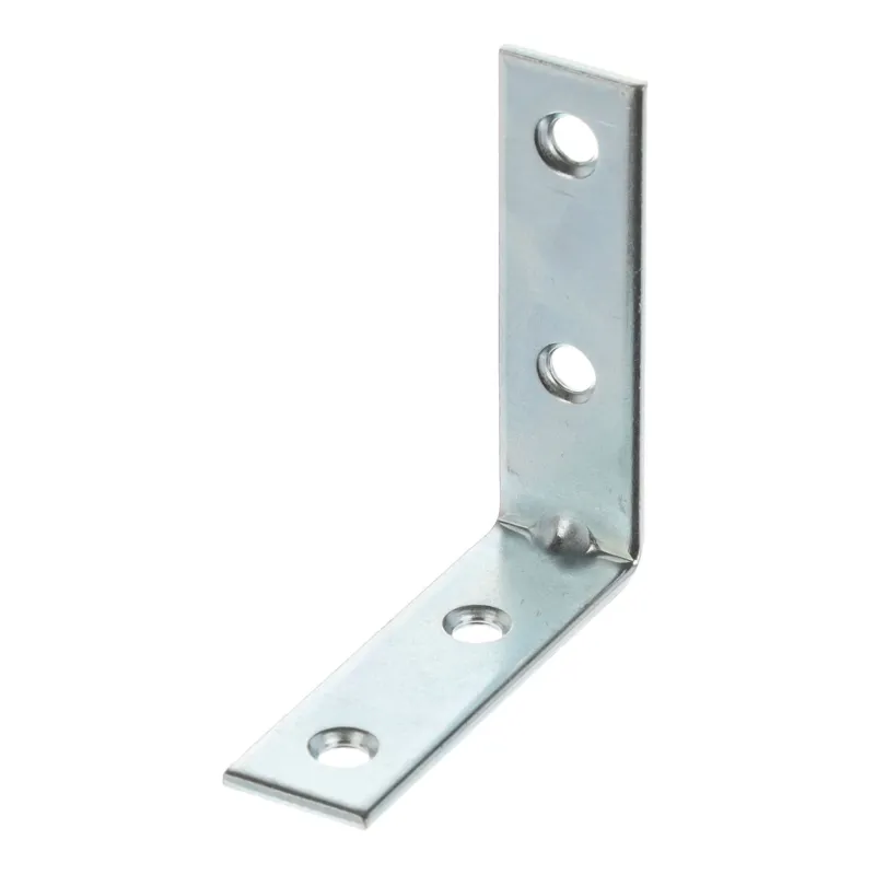 Povezovalni kotnik 50 x 50 mm – 10 kosov / beli cink