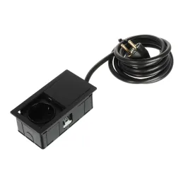 Električna vtičnica VersaHit Mono 1 x 230V SCHUKO / Črna