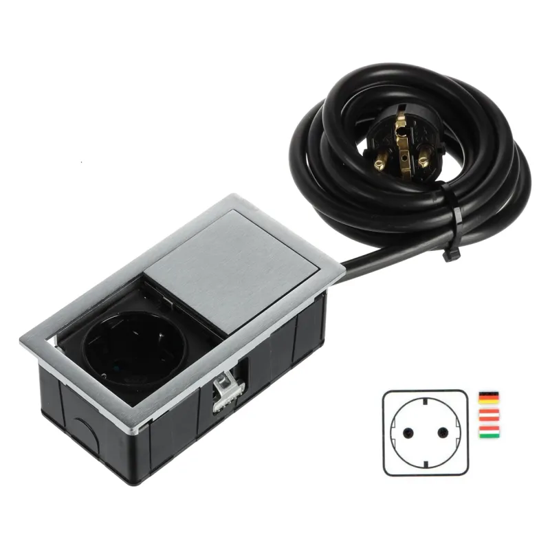 Električna vtičnica VersaHit Mono 1 x 230 V SCHUKO / nerjavno jeklo