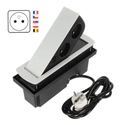 Izvlečna električna vtičnica CIZO 2x230 + 2xUSB – FRENCH / mat bela