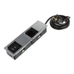 Električna vtičnica VersaHit Mono Combi SCHUKO 1 x 230V + USB A / nerjavno jeklo
