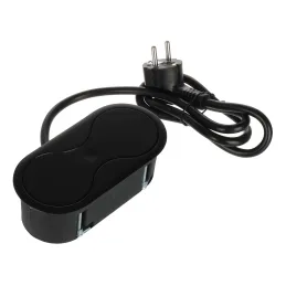 Notranja vtičnica SWING SCHUKO 2 x 230 V / mat črna