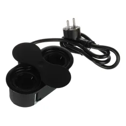 Notranja vtičnica SWING SCHUKO 2 x 230 V / mat črna