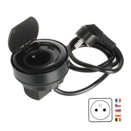 Notranja vtičnica RING FRENCH 1 × 230 V + 1 × USB / mat črna