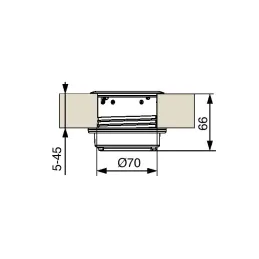 Notranja vtičnica RING FRENCH 1 × 230 V + 1 × USB / mat bela