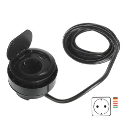 Notranja vtičnica RING SCHUKO 1 × 230 V + 1 × USB / mat črna