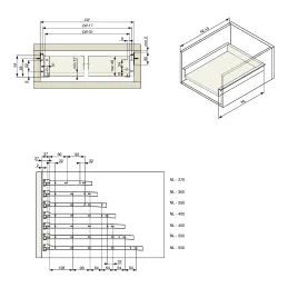 Metalbox RIEX 54 mm / Srebrn