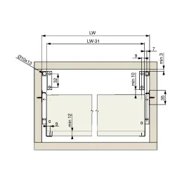 Komplet strešnih nosilcev za Metalbox RIEX / bela