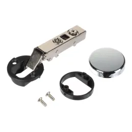 Prislonski tečaj za steklo CLIP 95° s podložko in pokrivno kapico / Sijajni krom