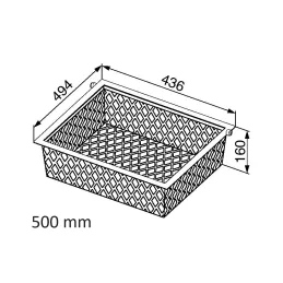 Izvlečna garderobna košara SIMPLE / Antracit