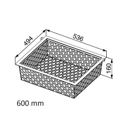 Izvlečna garderobna košara SIMPLE / Antracit