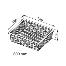 Izvlečna garderobna košara SIMPLE / Antracit