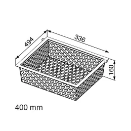 Izvlečna garderobna košara SIMPLE / Bela