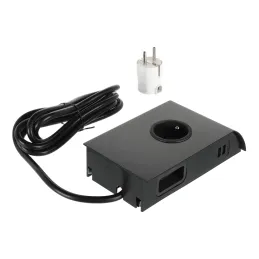 Notranja vtičnica BORN FRENCH 2 x 230 V + 2 x USB / Mat črna