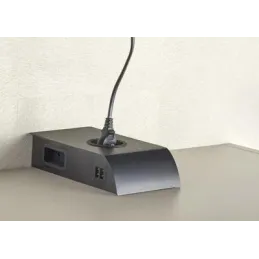 Notranja vtičnica BORN SCHUKO 2 x 230 V + 2 x USB / mat črna