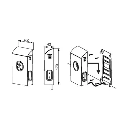 Notranja vtičnica BORN SCHUKO 2 x 230 V + 2 x USB / nerjavno jeklo