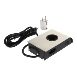 Notranja vtičnica BORN SCHUKO 2 x 230 V + 2 x USB / nerjavno jeklo