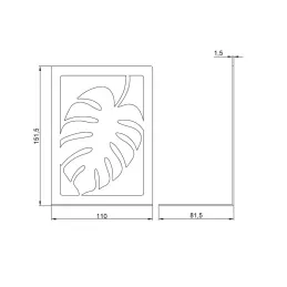 Stojalo za knjige LEAF / Mat črna