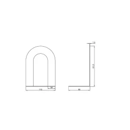 Stojalo za knjige OVAL / mat črna