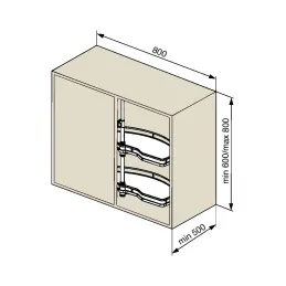 MAGICO 180° vrtiljak / Polno dno / Temno siv