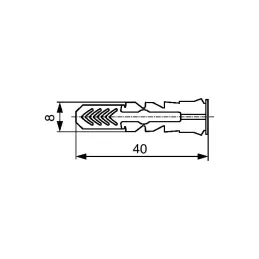 DuoPower zidni vložek 8 × 40 mm / 100 kosov