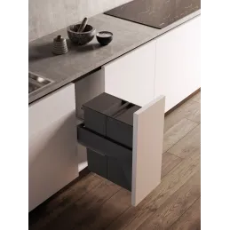 Izvlečni koš za odpadke 300 mm – 1 × 40 l / antracit