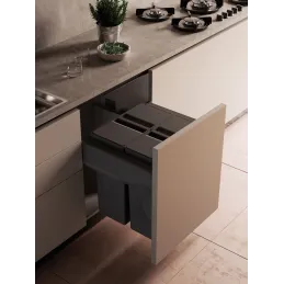 Izvlečni koš za odpadke STAR 600 mm – 2 × 40 l z ročajema vrat / antracitna barva